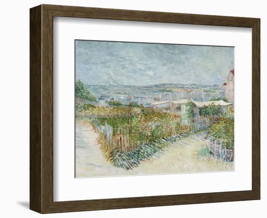 Montmartre: Behind the Moulin De La Galette, 1887-Vincent van Gogh-Framed Giclee Print