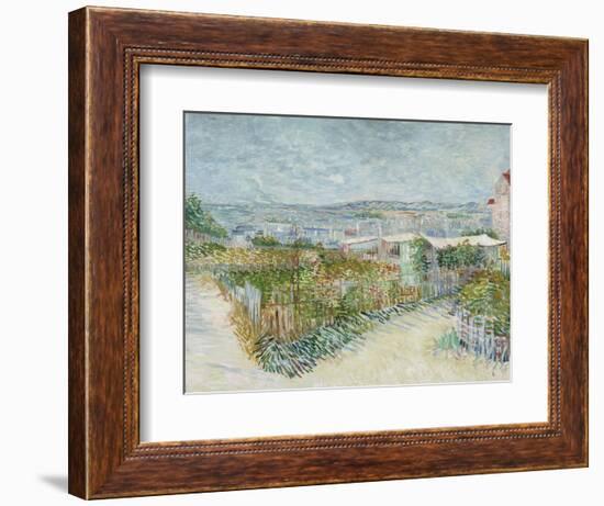 Montmartre: Behind the Moulin De La Galette, 1887-Vincent van Gogh-Framed Giclee Print