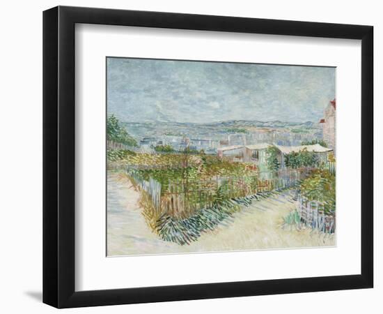 Montmartre: Behind the Moulin De La Galette, 1887-Vincent van Gogh-Framed Giclee Print