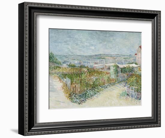 Montmartre: Behind the Moulin De La Galette, 1887-Vincent van Gogh-Framed Giclee Print