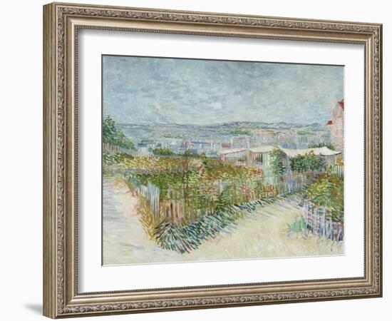 Montmartre: Behind the Moulin De La Galette, 1887-Vincent van Gogh-Framed Giclee Print