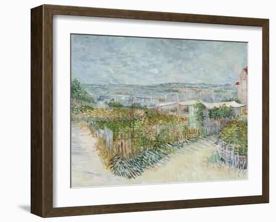 Montmartre: Behind the Moulin De La Galette, 1887-Vincent van Gogh-Framed Giclee Print