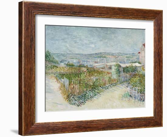 Montmartre: Behind the Moulin De La Galette, 1887-Vincent van Gogh-Framed Giclee Print