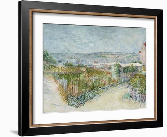 Montmartre: Behind the Moulin De La Galette, 1887-Vincent van Gogh-Framed Giclee Print