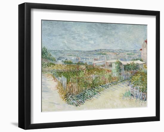 Montmartre: Behind the Moulin De La Galette, 1887-Vincent van Gogh-Framed Giclee Print