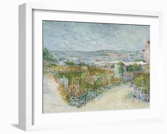 Montmartre: Behind the Moulin De La Galette, 1887-Vincent van Gogh-Framed Giclee Print