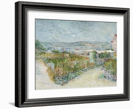 Montmartre: Behind the Moulin De La Galette, 1887-Vincent van Gogh-Framed Giclee Print