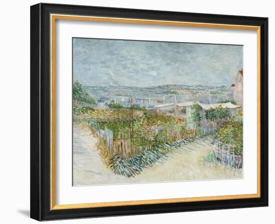 Montmartre: Behind the Moulin De La Galette, 1887-Vincent van Gogh-Framed Giclee Print