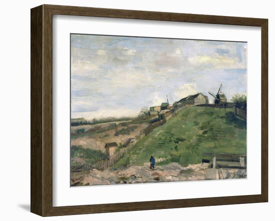 Montmartre Hill with Stone Quarry-Vincent van Gogh-Framed Giclee Print