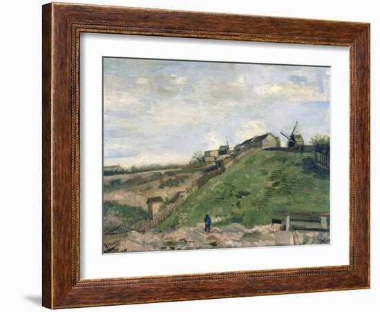 Montmartre Hill with Stone Quarry-Vincent van Gogh-Framed Giclee Print