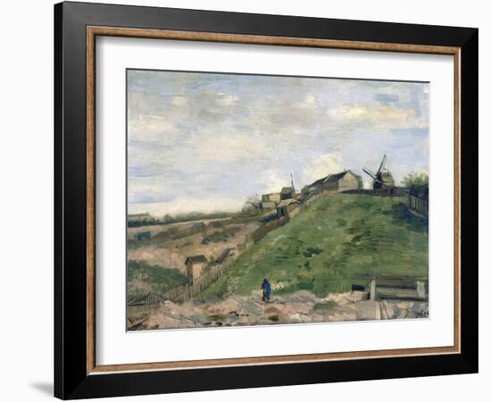 Montmartre Hill with Stone Quarry-Vincent van Gogh-Framed Giclee Print