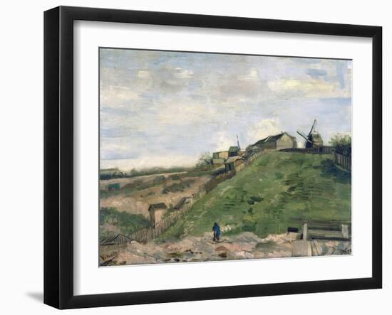 Montmartre Hill with Stone Quarry-Vincent van Gogh-Framed Giclee Print
