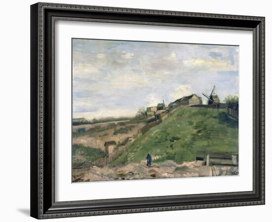 Montmartre Hill with Stone Quarry-Vincent van Gogh-Framed Giclee Print