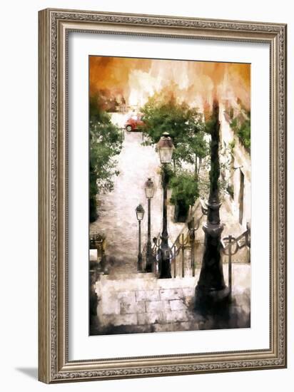 Montmartre Stairway II-Philippe Hugonnard-Framed Giclee Print