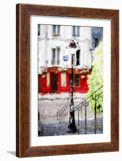 Montmartre Street - In the Style of Oil Painting-Philippe Hugonnard-Framed Giclee Print