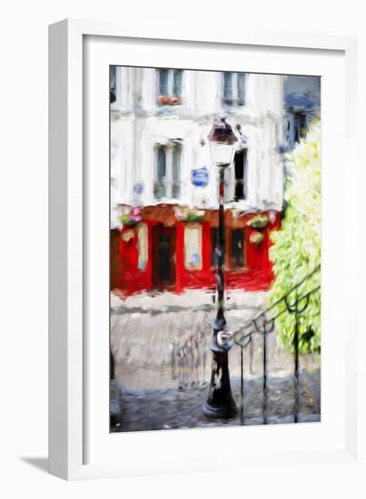 Montmartre Street - In the Style of Oil Painting-Philippe Hugonnard-Framed Giclee Print