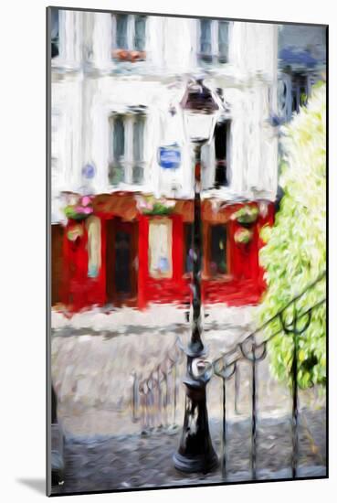 Montmartre Street - In the Style of Oil Painting-Philippe Hugonnard-Mounted Giclee Print
