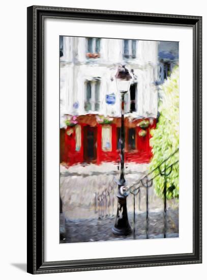 Montmartre Street - In the Style of Oil Painting-Philippe Hugonnard-Framed Giclee Print