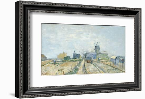 Montmartre: Windmills and Allotments, 1887-Vincent van Gogh-Framed Art Print