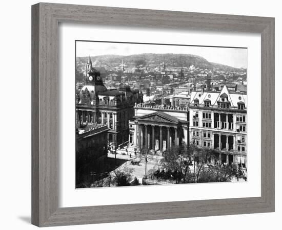 Montreal and Mount Royal, Canada, 1893-John L Stoddard-Framed Giclee Print