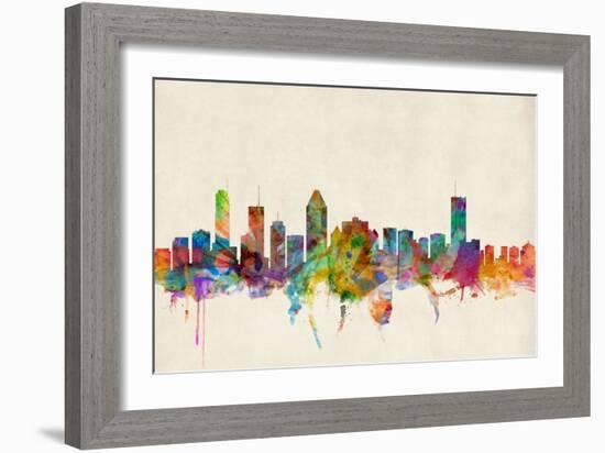 Montreal Canada Skyline-Michael Tompsett-Framed Premium Giclee Print