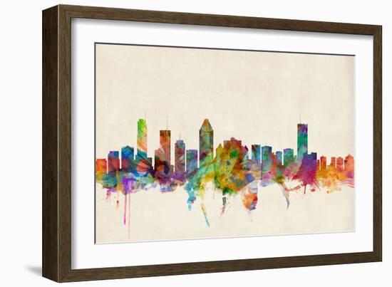 Montreal Canada Skyline-Michael Tompsett-Framed Premium Giclee Print