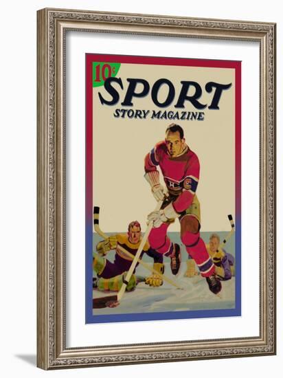 Montreal Canadian Skates Through Fallen Defenders-null-Framed Art Print