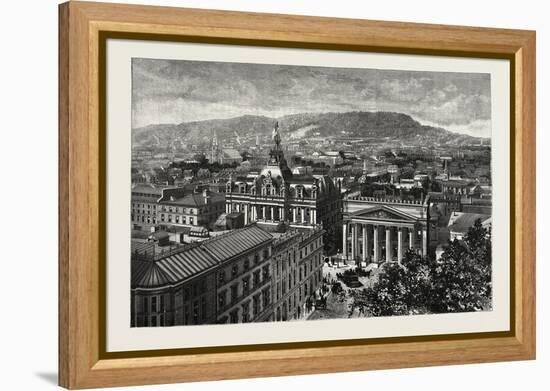 Montreal, from the Towers of Notre Dame, Overlooking the Place D'Armes, Canada, Nineteenth Century-null-Framed Premier Image Canvas