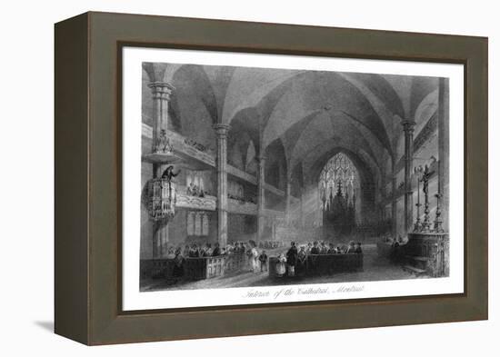 Montreal, Quebec, Canada, Interior View of the Cathedral, Church Scene-Lantern Press-Framed Stretched Canvas