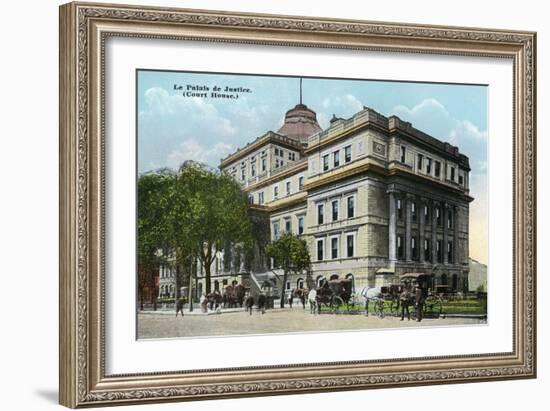 Montreal, Quebec - Court House Exterior-Lantern Press-Framed Art Print