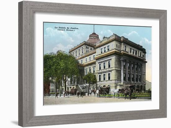 Montreal, Quebec - Court House Exterior-Lantern Press-Framed Art Print