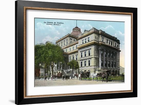 Montreal, Quebec - Court House Exterior-Lantern Press-Framed Art Print