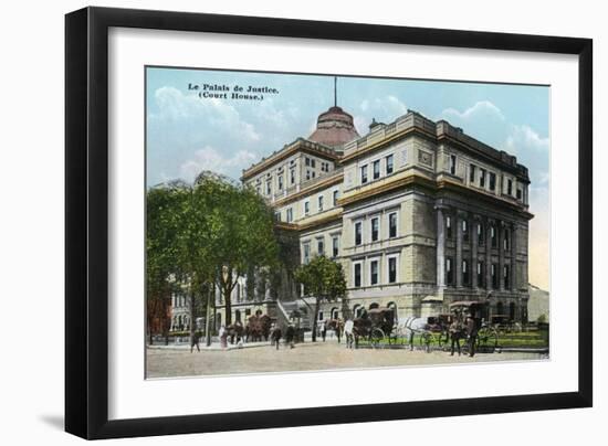 Montreal, Quebec - Court House Exterior-Lantern Press-Framed Art Print