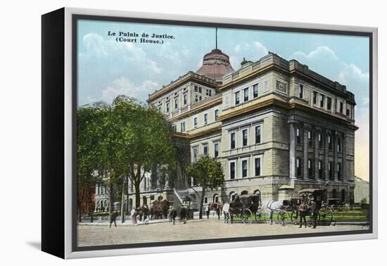 Montreal, Quebec - Court House Exterior-Lantern Press-Framed Stretched Canvas