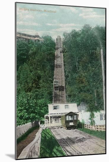 Montreal, Quebec - View of Mount Royal Rail Incline-Lantern Press-Mounted Art Print