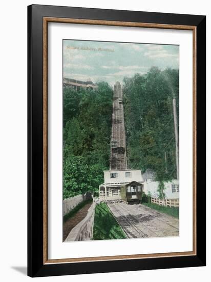 Montreal, Quebec - View of Mount Royal Rail Incline-Lantern Press-Framed Premium Giclee Print