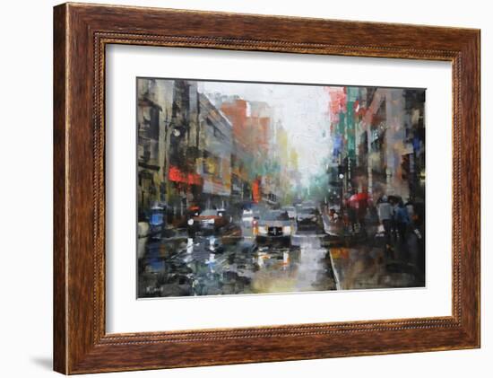 Montreal Rain-Mark Lague-Framed Art Print