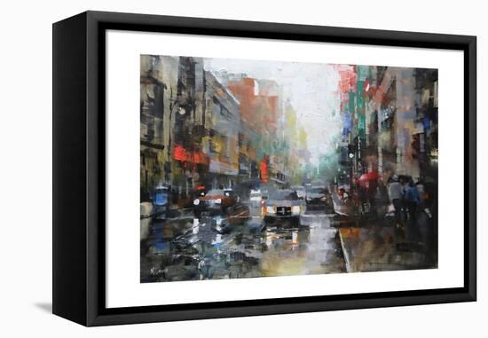 Montreal Rain-Mark Lague-Framed Stretched Canvas