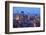 Montreal Skyline by Night. Dusk Cityscape Image of Montreal Downtown, Quebec, Canada.-Maridav-Framed Photographic Print