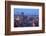 Montreal Skyline by Night. Dusk Cityscape Image of Montreal Downtown, Quebec, Canada.-Maridav-Framed Photographic Print