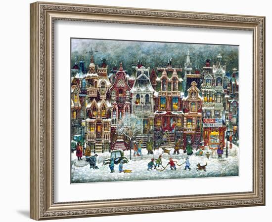 Montreal Winter-Bill Bell-Framed Giclee Print