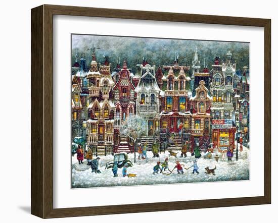 Montreal Winter-Bill Bell-Framed Giclee Print