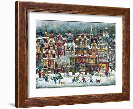 Montreal Winter-Bill Bell-Framed Giclee Print