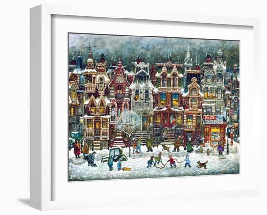 Montreal Winter-Bill Bell-Framed Giclee Print