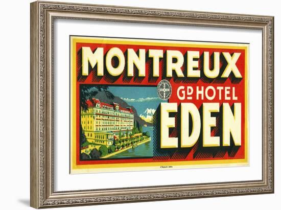 Montreux Grand Hotel, Eden-null-Framed Giclee Print