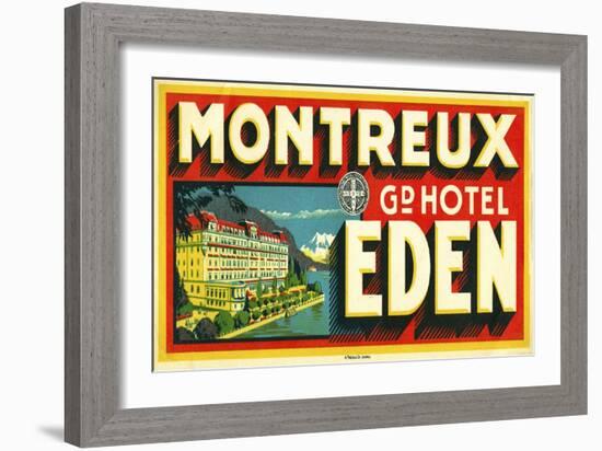 Montreux Grand Hotel, Eden-null-Framed Giclee Print