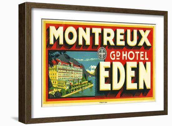 Montreux Grand Hotel, Eden-null-Framed Giclee Print