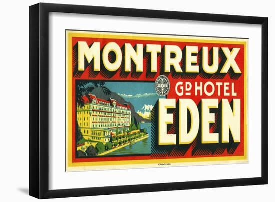 Montreux Grand Hotel, Eden-null-Framed Giclee Print