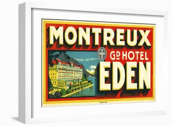 Montreux Grand Hotel, Eden-null-Framed Giclee Print