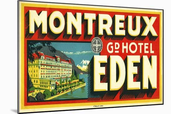 Montreux Grand Hotel, Eden-null-Mounted Giclee Print